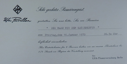 Einladung zur uraufführung - einladung,